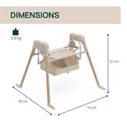 Suport electronic cu sistem de leganare Chicco E-Lullaglide, (compatibil scoica Kory Plus, landou si sezut carucior sport Bellagio), Natural, 0 luni+ CHC8717139-8