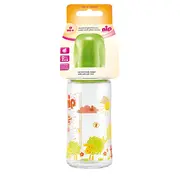 Biberon sticla cu gat larg, 240 ml, tetina silicon pt lapte, nr 1, nip 35063