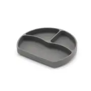 Farfurie din silicon cu 3 compartimente pentru auto-diversificare BabyJem (Culoare: Ecru) JEMbj_7153