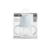 Prima cană cu muștiuc din silicon 150 ml, +4l, Bears, albastru, Suavinex JEM8426420086981