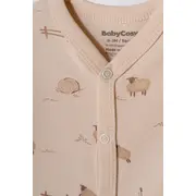 Set 2 salopete lungi, Lamb, BabyCosy, 100% bumbac organic (Marime: 3-6 Luni) JEMBC-CSY8181-3