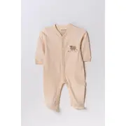 Set 2 salopete lungi, Lamb, BabyCosy, 100% bumbac organic (Marime: 3-6 Luni) JEMBC-CSY8181-3