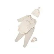 Set 3 piese nou nascut, Lamb, BabyCosy, 100%bumbac organic (Marime: 3-6 Luni) JEMBC-CSY8188-3