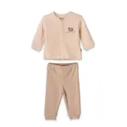 Set bluzita cu capse si pantalon, Lamb, BabyCosy, 100%bumbac organic (Marime: 6-9 luni) JEMBC-CSY8186-6