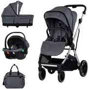 Carucior Chipolino Aurora 3 in 1 charcoal HUBKKAA02601CH