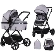 Carucior Chipolino Pearl 3 in 1 platinum HUBST-KKPE02602PL