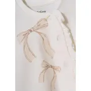 Set bluză și pantalonași, Bow, BabyCosy, 100%bumbac organic (Marime: 12-18 Luni) JEMBC-CSY8155-12