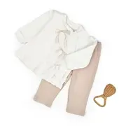 Set bluză și pantalonași, Bow, BabyCosy, 100%bumbac organic (Marime: 6-9 luni) JEMBC-CSY8155-6