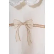 Set bluză cu volănaș și pantalonași, Bow, BabyCosy, 100%bumbac organic (Marime: 18-24 Luni) JEMBC-CSY8153-18