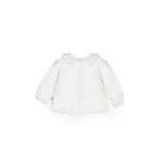 Set bluză cu volănaș și pantalonași, Bow, BabyCosy, 100%bumbac organic (Marime: 18-24 Luni) JEMBC-CSY8153-18