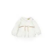 Set bluză cu volănaș și pantalonași, Bow, BabyCosy, 100%bumbac organic (Marime: 18-24 Luni) JEMBC-CSY8153-18