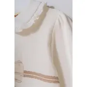 Set bluză cu volănaș și pantalonași, Bow, BabyCosy, 100%bumbac organic (Marime: 18-24 Luni) JEMBC-CSY8153-18