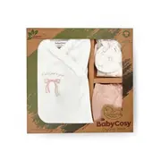 Set de 5 piese pentru nou nascut, Bow, powder, BabyCosy JEMBC-CYS8174