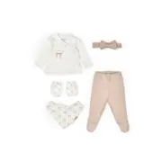 Set de 5 piese pentru nou nascut, Bow, stone, BabyCosy JEMBC-CYS8173
