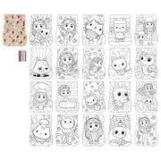 Carnetel de colorat cu creioane - gabby's dollhouse