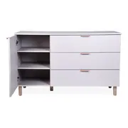 Comoda Childhome Clay 137x77x98 cm cu masa de infasat