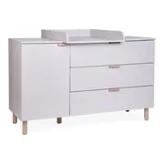 Comoda Childhome Clay 137x77x98 cm cu masa de infasat