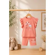 Compleu din doua piese cu colantei, corai, comix bs26y107-1