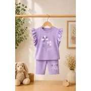 Compleu lila din doua piese cu colantei, comix bm26y107-1