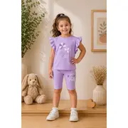 Compleu lila din doua piese cu colantei, comix bm26y107-1