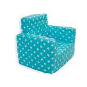 Fotoliu din burete pentru copii MyKids Stelute Turquoise MYK00080270
