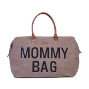 Geanta de bebe Childhome Mommy Bag Signature Teddy Soft Brown