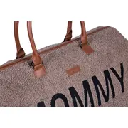 Geanta de bebe Childhome Mommy Bag Signature Teddy Soft Brown
