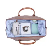 Geanta de bebe Childhome Mommy Bag Signature Teddy Soft Brown