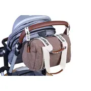 Geanta de bebe Childhome Mommy Club Signature Teddy Soft Brown