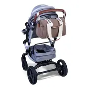 Geanta de bebe Childhome Mommy Club Signature Teddy Soft Brown