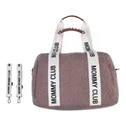 Geanta de bebe Childhome Mommy Club Signature Teddy Soft Brown