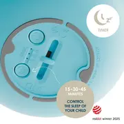 Lampa de veghe Nosiboo Zigg antrenor de somn pentru copii cu lumina rosie si temporizator Blue