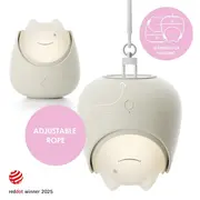 Lampa de veghe Nosiboo Zigg antrenor de somn pentru copii cu lumina rosie si temporizator Grey