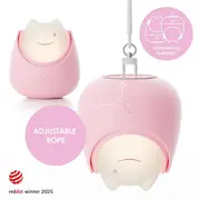 Lampa de veghe Nosiboo Zigg antrenor de somn pentru copii cu lumina rosie si temporizator Pink