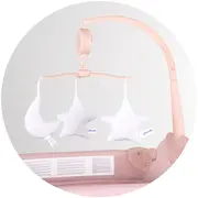 Patut pliabil Chipolino Bella powder pink HUBKOSIB0265PP