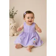 Rochita lila oryeda cu broderie delicata bm2808-1