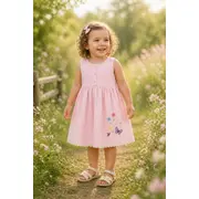 Rochita roz oryeda cu broderie delicata bya2808-1