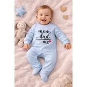 Salopeta bleu cu botosei pentru bebelusi, mom&dad bp4-6