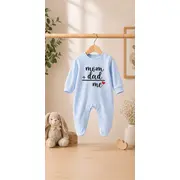 Salopeta bleu cu botosei pentru bebelusi, mom&dad bp4-6