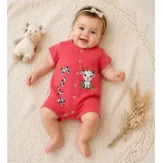 Salopeta de vara pentru bebelusi, corai, milky bp6