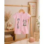 Salopeta de vara pentru bebelusi, roz, milky bp2