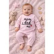 Salopeta pentru bebelusi, roz, mom&dad bp4-3
