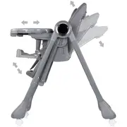 Scaun de masa si leagan electric Chipolino Master Class 2 in 1 charcoal HUBSTHMA02601CH