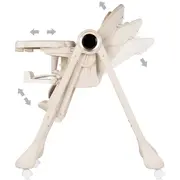 Scaun de masa si leagan electric Chipolino Master Class 2 in 1 latte HUBSTHMA02603LA