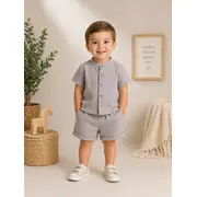 Set pentru baieti minaminokids, gri deschis bagri26209-1