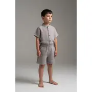 Set pentru baieti minaminokids, gri deschis bagri26209-1