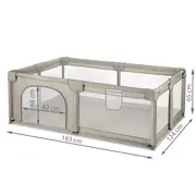 Tarc Pliabil Copii Kidwell Fanko 120x180 Cm Beige, Pentru Joaca Extinsa, Mai Mult Loc, 0,  6 Ani Pjbkomofan02a2