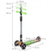 Trotineta Copii Pliabila, Reglabila, Roti Luminoase, Vento Game, 3+ Ani, Pana La 50 Kg, Kidwell Pjbhubaven01a4