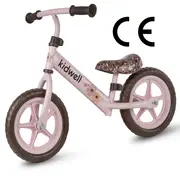 Bicicleta De Echilibru Fara Pedale Pentru Copii, Kidwell Rebel Flower, 2.64 Kg, Roti Eva 28 Cm, Reglabila, 80,  120 Cm, Max. 30 Kg Pjbrobireb21a0