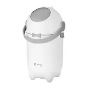 Cos pentru scutece, Lionelo, Capacitate 10 l, Sistem etans impotriva mirosurilor, Compatibil cu saci universali, Operare cu o mana, Alb BYNLOC-PUREBIN_WHITE